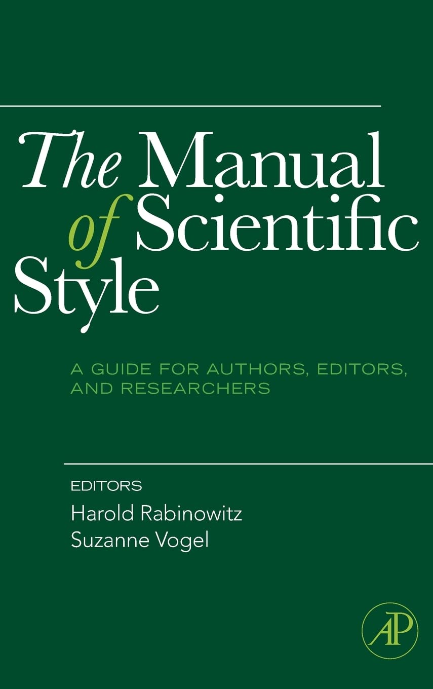 The Manual of Scientific Style: A Guide for Authors, Editors, and Researchers,Used