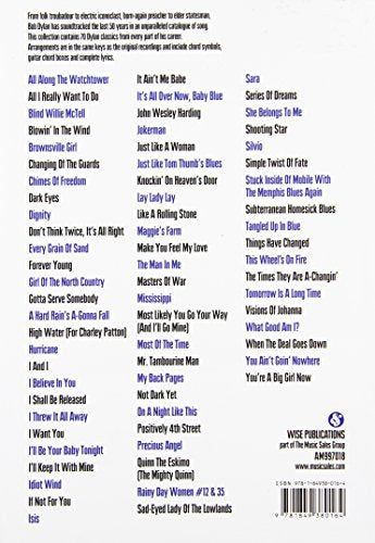 The Best of Bob Dylan Chord Songbook,New