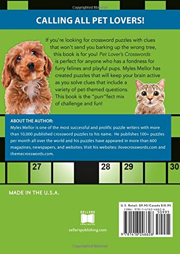 Pet Lovers Crosswords: 100 Fun Crosswords For Anyone Who Loves Cats And Dogs,Used