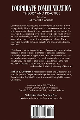 Corporate Communication: Theory and Practice (Suny Series, Human Communication Processes) (Suny Series in Human Communication Pr,Used
