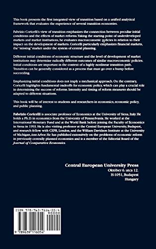 Macroeconomic Policies and the Development of Markets in Transition Economies,Used