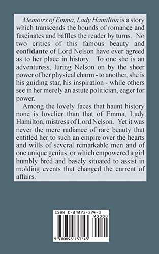 Memoirs of Emma, Lady Hamilton: The Friend of Lord Nelson, and the Court of Naples,Used