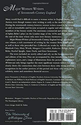 Major Women Writers of SeventeenthCentury England,Used