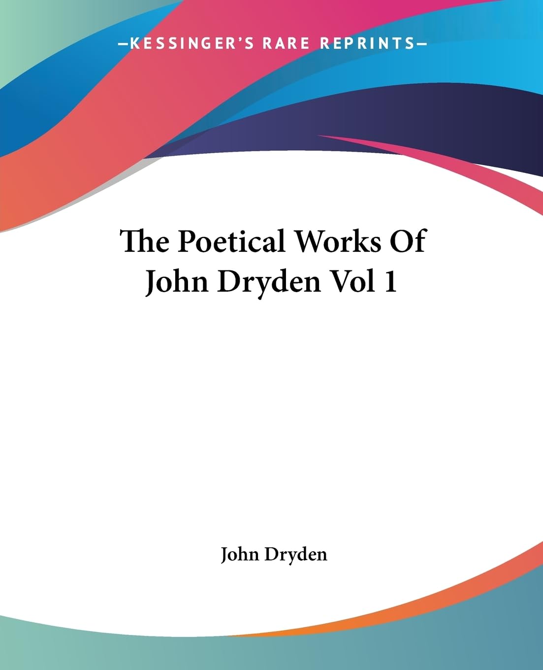 The Poetical Works Of John Dryden Vol 1,Used