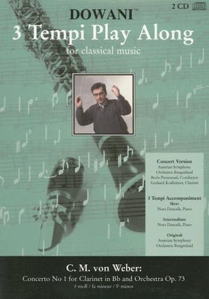 Weber  Concerto No. 1 for Clarinet in Bb and Orchestra Op. 73 in F minor (3 Tempi Play Along),Used