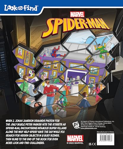 Marvel SpiderMan Look and Find Activity Book  PI Kids,Used