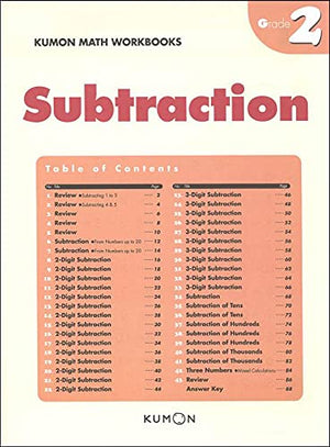 Kumon Grade 2 Subtraction (Kumon Math Workbooks), Ages 78, 96 pages,Used