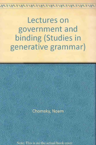 Lectures on government and binding (Studies in generative grammar),Used