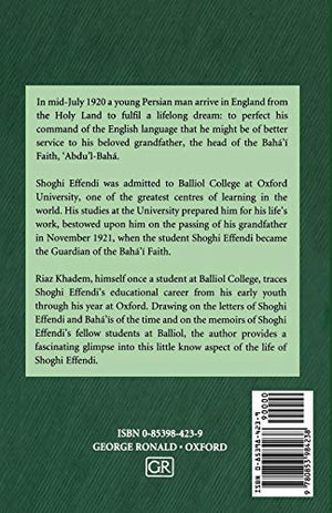 Shoghi Effendi in Oxford,Used