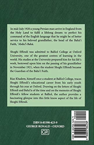 Shoghi Effendi in Oxford,Used