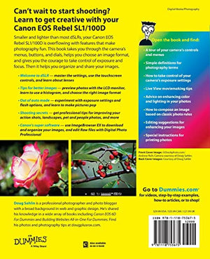 Canon EOS Rebel SL1/100D For Dummies,Used