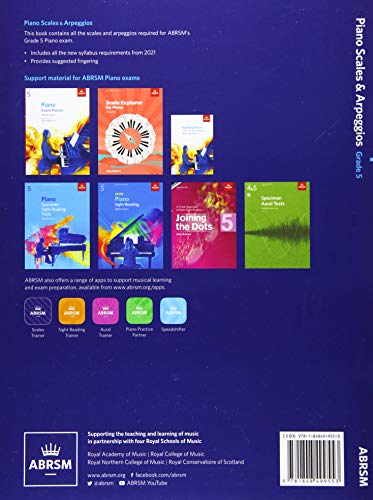 Piano Scales & Arpeggios, ABRSM Grade 5: from 2021 (ABRSM Scales & Arpeggios),Used
