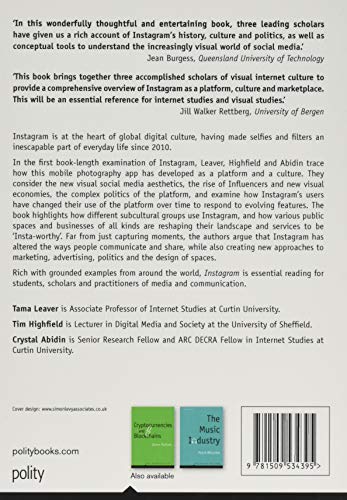 Instagram: Visual Social Media Cultures (Digital Media and Society),Used