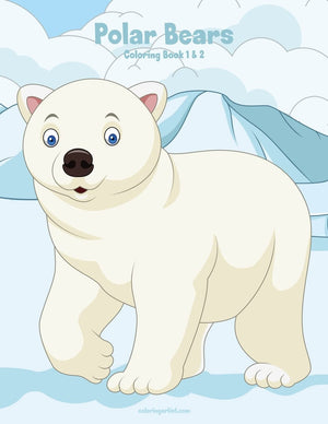 Polar Bears Coloring Book 1 & 2,Used