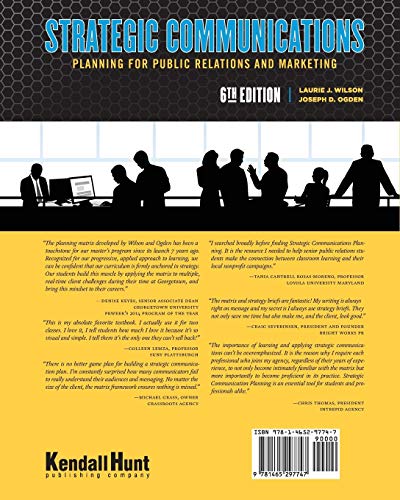 Strategic Communications: Planning For Public Relations And Marketing,New