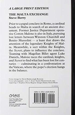 The Malta Exchange: A Novel (Cotton Malone: Thorndike Press Large Print Core),Used