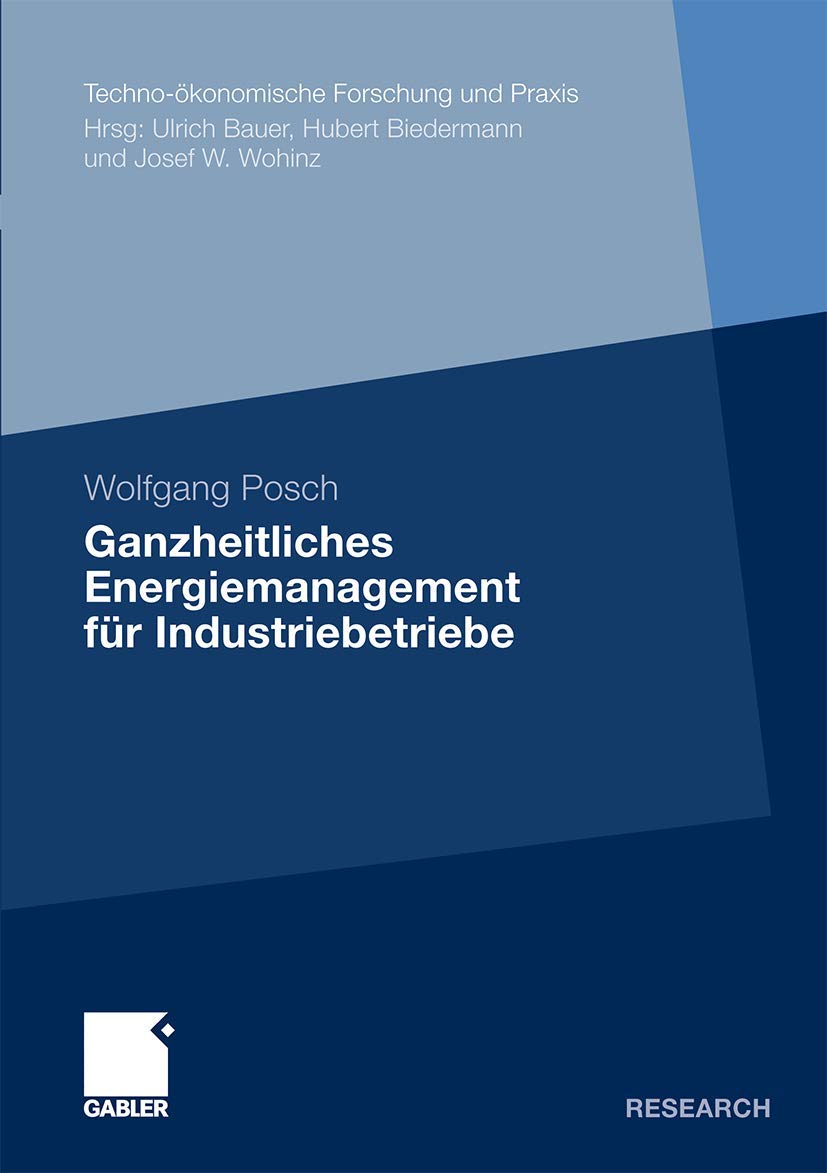 Ganzheitliches Energiemanagement fr Industriebetriebe (Technokonomische Forschung und Praxis) (German Edition),Used