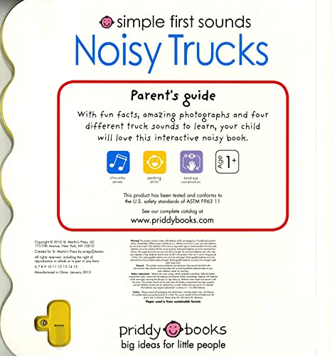 Simple First Sounds Noisy Trucks,Used