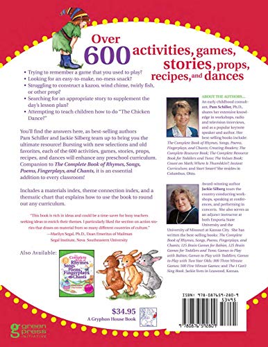 The Complete Book of Activities, Games, Stories, Props, Recipes, and Dances: For Young Children,Used