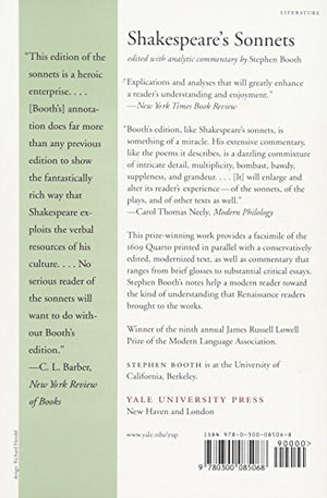 Shakespeare'S Sonnets (Yale Nota Bene),Used