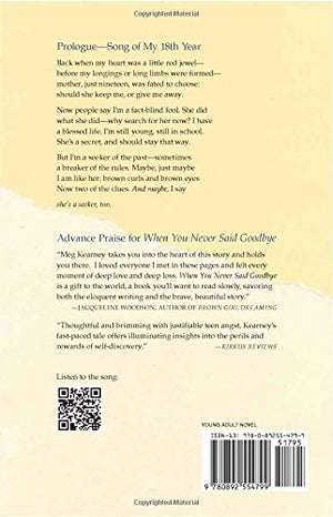 When You Never Said Goodbye: An Adoptee's Search for Her Birth Mother: A Novel in Poems and Journal Entries,Used