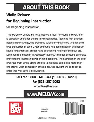 Violin Primer for Beginning Instruction,New