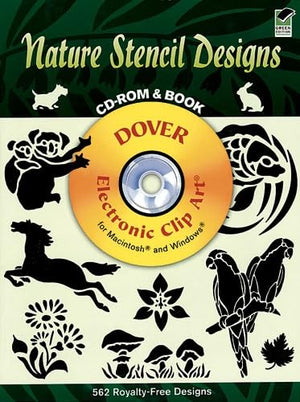 Nature Stencil Designs (Dover Electronic Clip Art) (CDROM and Book),Used