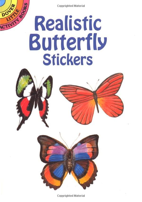 Realistic Butterfly Stickers (Dover Little Activity Books: Insects),Used
