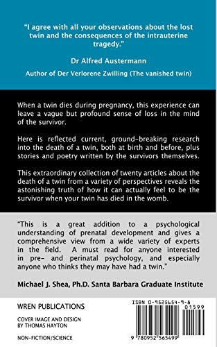 Untwinned: Perspectives on the Death of a Twin Before Birth,Used