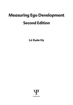 Measuring Ego Development (Lea Series In Personality And Clinical Psychology),New