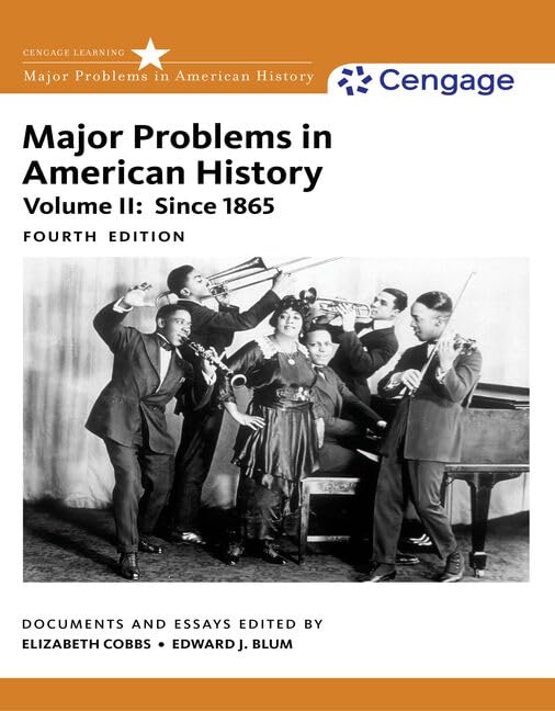 Major Problems in American History, Volume II,Used