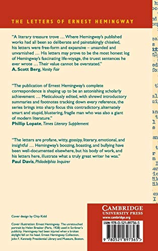 The Letters of Ernest Hemingway: Volume 4, 19291931 (The Cambridge Edition of the Letters of Ernest Hemingway, Series Number 4),Used