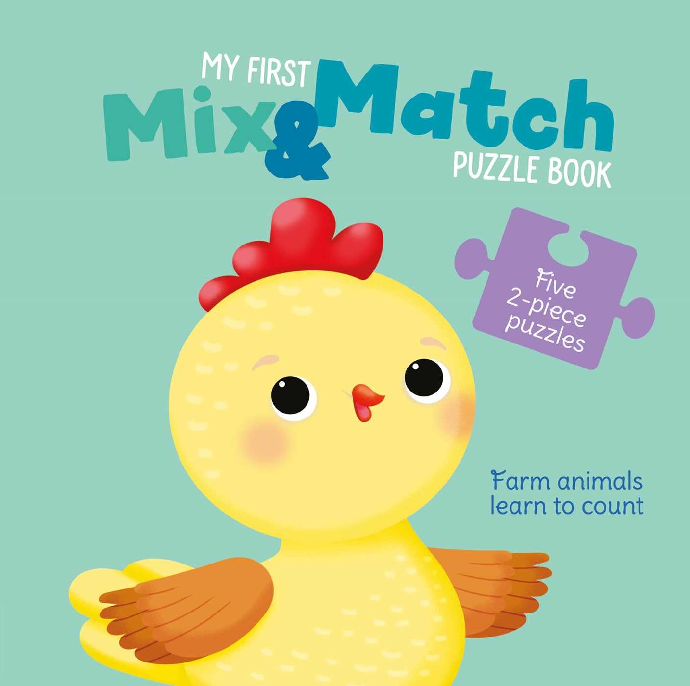 My First Mix & Match Puzzle Book Farm Animals Learn To Count,New