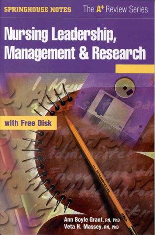 Nursing Leadership, Management & Research (Book with Diskette for Windows),Used