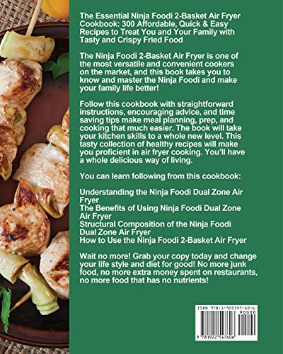 The Essential Ninja Foodi 2Basket Air Fryer Cookbook,Used