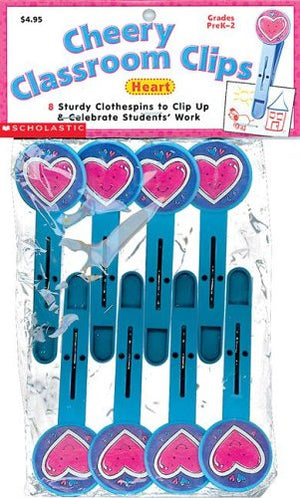 Cheery Classroom Clips: Heart: Eight Delightful Clothespins to Hang Up and Show Off Kids' Work! (Cherry Classroom Clips),Used