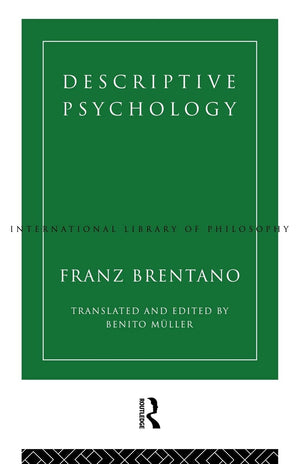 Descriptive Psychology (International Library of Philosophy),Used