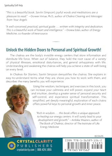 Chakras for Starters: Unlock the Hidden Doors to Peace & WellBeing,Used