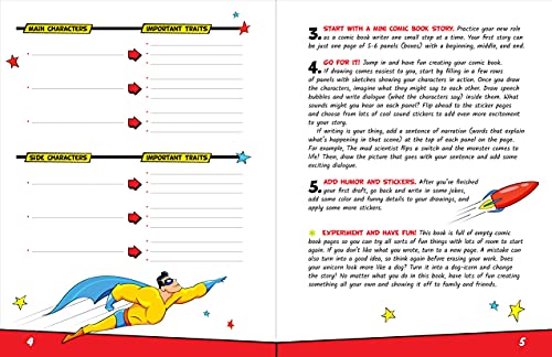 Draw Your Own Comic Book: ActionReady Comic Pages, KidFriendly Instructions, and Colorful Stickers to Bring Your Amazing Story,Used