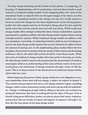 Deep Change Leadership: A Model For Renewing And Strengthening Schools And Districts (A Resource For Effective School Leadership