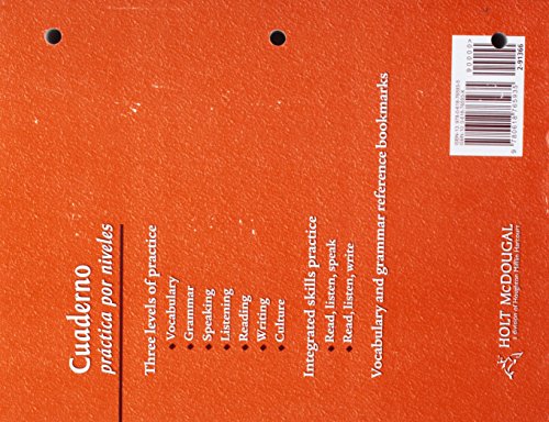 Avancemos: Cuaderno, Practica Por Niveles, Student Edition, Level 1 (Spanish Edition),New
