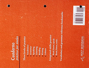 Avancemos: Cuaderno, Practica por niveles, Student Edition, Level 1 (Spanish Edition),Used