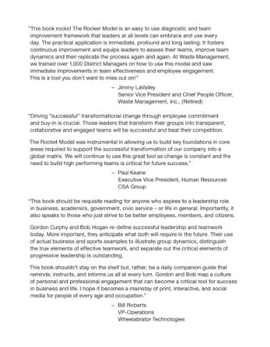 The Rocket Model: Practical Advice for Building High Performing Teams,New