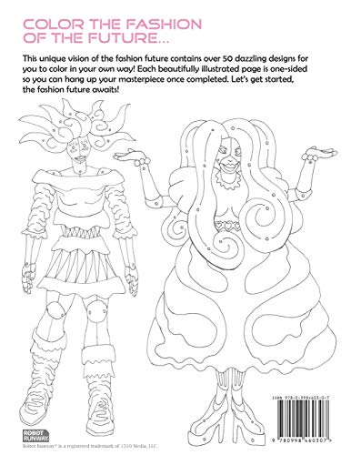Robot Runway Fashion Coloring Book,Used