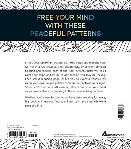 Stress Less Coloring  Peaceful Patterns: 100+ Coloring Pages for Calm and Relaxation,Used