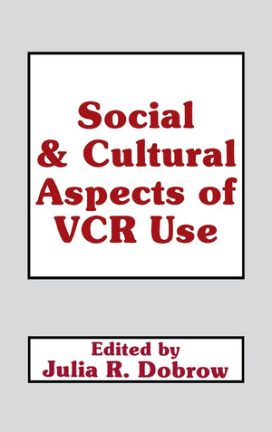 Social And Cultural Aspects Of Vcr Use (Communication),Used