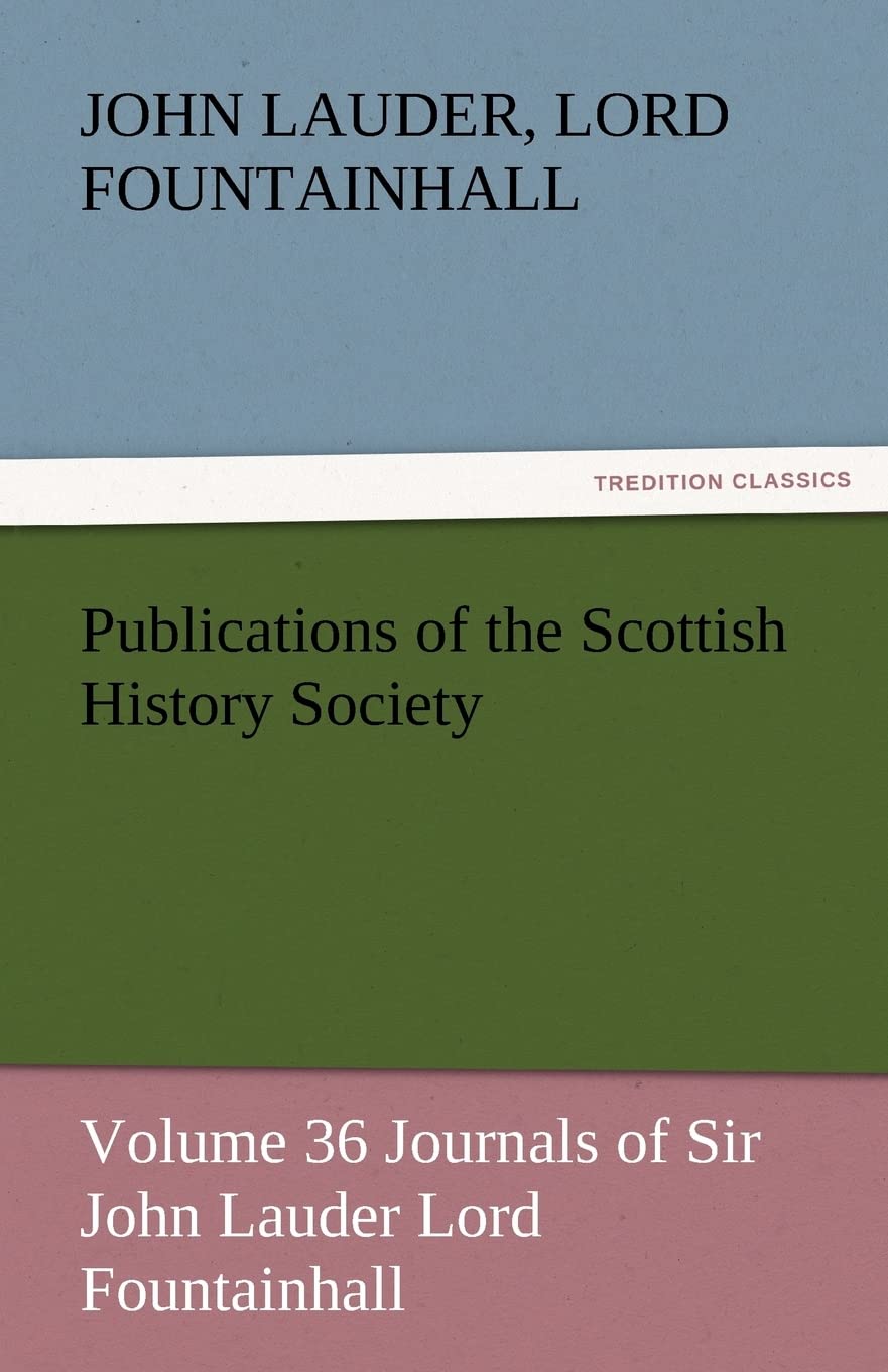 Publications of the Scottish History Society,Used