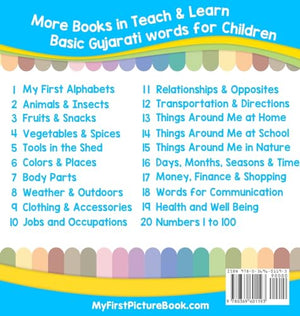 My First Gujarati Alphabets Picture Book with English Translations: Bilingual Early Learning & Easy Teaching Gujarati Books for ,Used