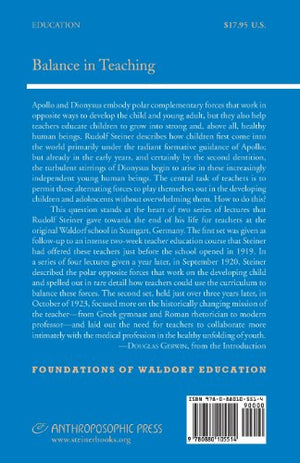 Balance In Teaching: (Cw 302A) (Foundations Of Waldorf Education, 11),New