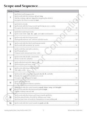 EvanMoor Building Spelling Skills, Grade 3  Homeschooling & Classroom Resource Workbook, Reproducible Worksheets, Teaching Edi,New